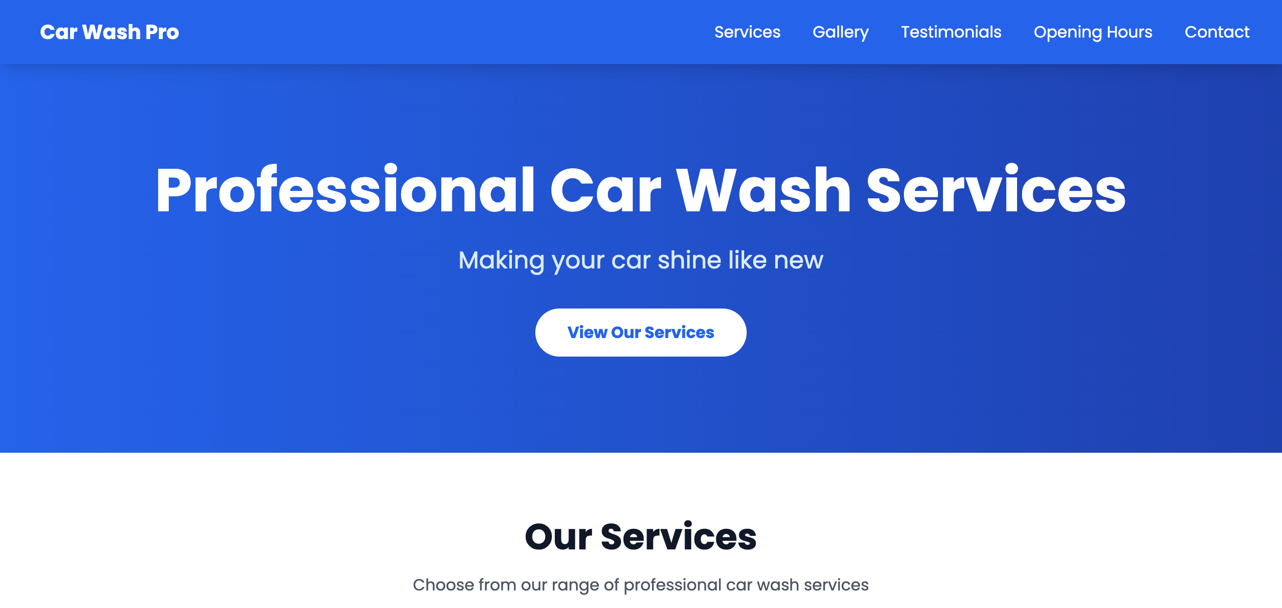 Car Wash Demo
