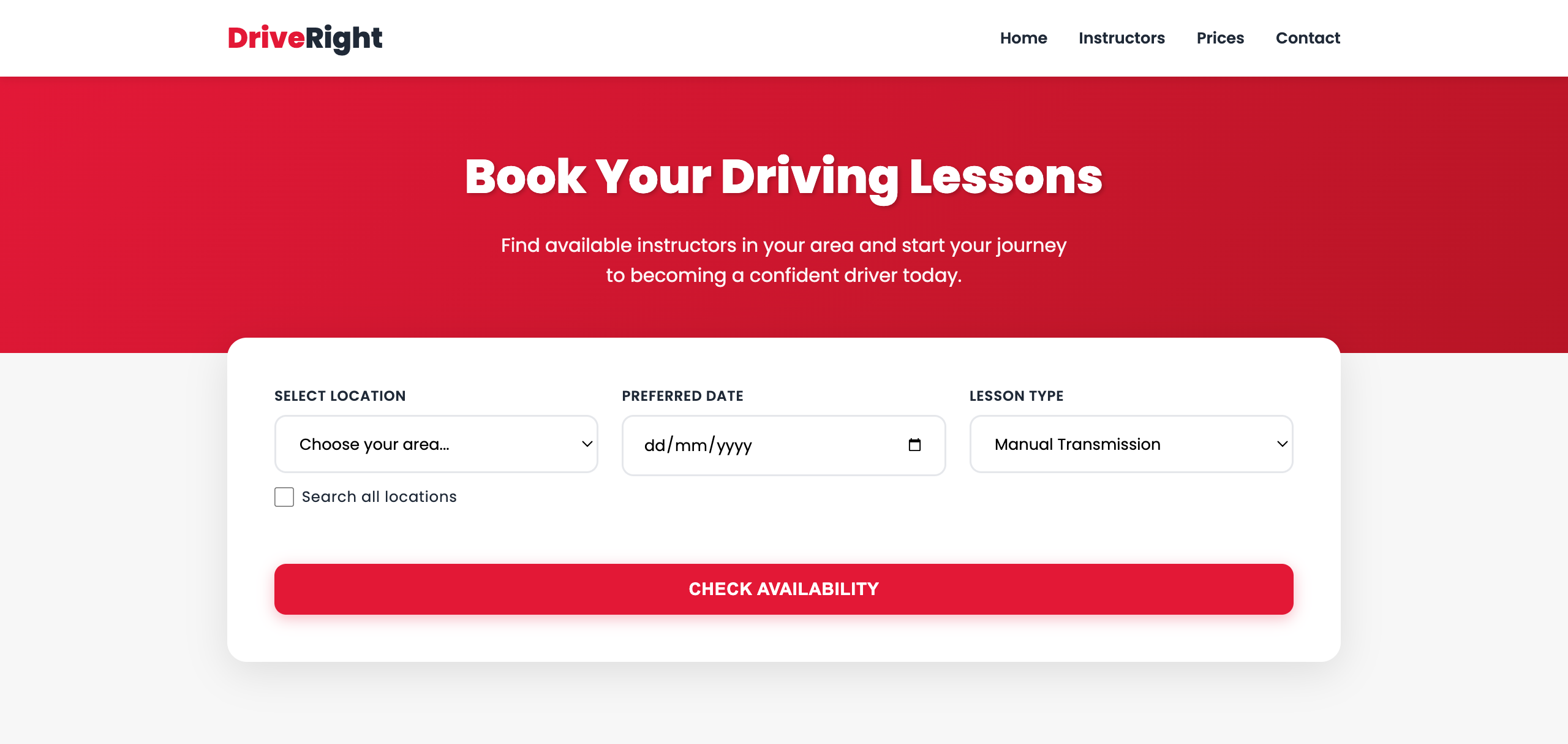 Driving School Demo